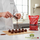 Irca Chocoa dark chocolate flakes for cake decoration Professional Italian dark chocolate flakes for gelato topping Bulk 1kg bag of dark chocolate flakes for bakeries-CHICKEN PIECES