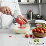 Mec3 strawberry compound 3kg pail for gelato Professional strawberry flavoring paste for baking and pastry Bulk Mec3 fruit compound for commercial dessert production-CHICKEN PIECES