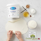Satin Ice 10kg white fondant pail; Professional bulk white rolled fondant for wedding cakes; Satin Ice 22lb vanilla fondant bucket. -CHICKEN PIECES