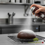 Crescendo white velvet cocoa butter spray 250ml; Professional white matte finish spray for frozen pastry; White suede effect spray for entremets.-CHICKEN PIECES