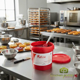 Matisse 14kg pail of bakestable seedless raspberry jam; Professional bakery fruit filling; Bulk raspberry jam for Linzer cookies-CHICKEN PIECES