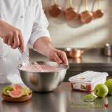 Sicoly 1kg tub of frozen pink guava puree; Professional pink guava puree for pastry; Bulk frozen tropical fruit base-CHICKEN PIECES