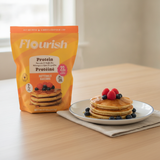 Flourish Protein Buttermilk Pancake & Waffle Mix, 1.5 kg – 23g Protein per Serving, High-Protein Breakfast Mix