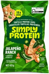 SimplyProtein Restaurant Style Tortilla Chips, Jalapeño Ranch, 12g Protein, Gluten Free, 425g - ChickenPieces.com
