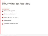 QUALITY Yellow Split Peas 4.99 kg