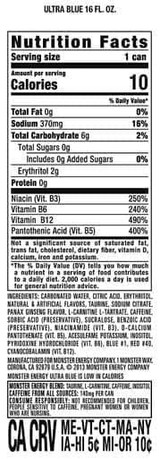 Monster Energy - Ultra Blue - 12 x 473 ml