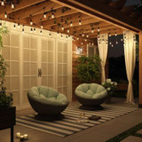 OVE 48 ft. (14.63 m) Glass Weatherproof LED String Lights