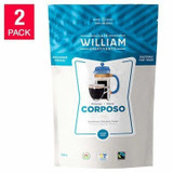 William Spartivento Corposo Dark Roast Whole Bean Coffee - 2 x 908 g - Boldness in Every Sip