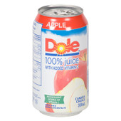 Dole Apple Juice, 100 Percent, Can | 340ML/Unit, 12 Units/Case