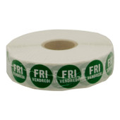 Gordon Choice .75In Green Round Day Spot Labels, Cold Temp, Bilingual, Friday | 2UN/Unit, 20 Units/Case