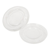 Gordon Choice Clear Plastic Flat Lids, For 1.5-2.5oz Portion Cup | 100UN/Unit, 24 Units/Case