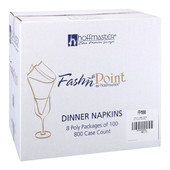 Hoffmaster Dinner Napkins, 15.5X15.5In, White, 1/8 Fold, 2Ply, Fashion Point | 100UN/Unit, 8 Units/Case