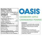 Oasis Cranberry Apple Juice, 100 Percent, Pet | 300ML/Unit, 24 Units/Case