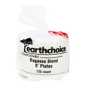 Earth Choice 9In White Paper Plates, Bagasse, Ecology Friendly | 500UN/Unit, 1 Unit/Case