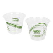 Eco Products 9oz Pla Plastic Cold Drink Cups, Greenstripe, Ecology Friendly | 1000UN/Unit, 1 Unit/Case