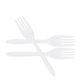 Gordon Choice White Polypropylene Plastic Forks, Medium Weight, Cutlery | 1000UN/Unit, 1 Unit/Case