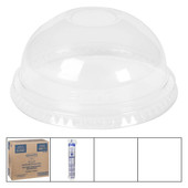 Solo Clear Plastic Dome Lids, For 9-22oz Cup, With Hole | 1000UN/Unit, 1 Unit/Case