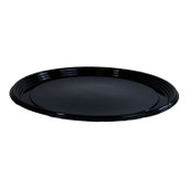 Sabert 18In Black Plastic Round Platters, With Lip | 36UN/Unit, 1 Unit/Case