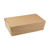 Onebox 77oz #4 Kraft Paper Boxes, 9X4.85X2.7In, Paperboard Smartlock Flap | 162UN/Unit, 1 Unit/Case