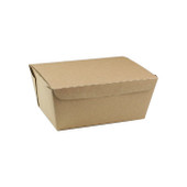 Onebox 66oz #3 Kraft Paper Boxes, 6.5X4.5X3.25In, Paperboard Smartlock Flap | 40UN/Unit, 4 Units/Case