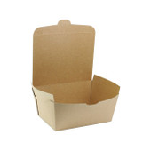 Onebox 66oz #3 Kraft Paper Boxes, 6.5X4.5X3.25In, Paperboard Smartlock Flap | 40UN/Unit, 4 Units/Case