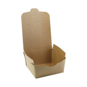 Onebox 37oz #1 Kraft Paper Boxes, 4.5X4.5X2.5In, Paperboard Smartlock Flap | 52UN/Unit, 6 Units/Case