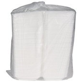 Pactiv Hinged Square White Foam Sandwich Containers, 6.5 X 6.5 X 3In | 500UN/Unit, 1 Unit/Case