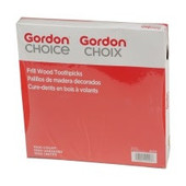 Gordon Choice Assorted Frill Toothpicks, 4In | 1000UN/Unit, 10 Units/Case