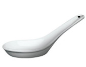 Kitchen Essentials 5In White Ceramic Asian Spoons | 12UN/Unit, 1 Unit/Case