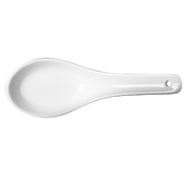 Kitchen Essentials 5In White Ceramic Asian Spoons | 12UN/Unit, 1 Unit/Case