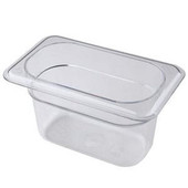 Cambro 4In Deep Clear Plastic 1/9 Size Insert Pan | 1UN/Unit, 1 Unit/Case