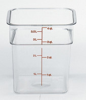 Cambro 4Qt Square Clear Camwear Food Storage Container | 1UN/Unit, 1 Unit/Case