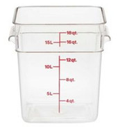 Cambro 18Qt Square Clear Camwear Food Storage Container | 1UN/Unit, 1 Unit/Case