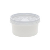 Pactiv 8oz White Paper Soup Containers, With Lid | 250UN/Unit, 1 Unit/Case