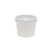 Pactiv 12oz White Paper Soup Containers, With Lid | 250UN/Unit, 1 Unit/Case