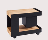 Indoor/Outdoor Black Mobile Bar & Side Table | Versatile & Stylish | Perfect for Entertaining
