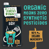 Earth's Own - Soy Milk Barista Blend | 12 Pack - 946ml | Creamer | Cholesterol Free | Gluten Free Soy Beverage | Dairy Free | Nut Free | Vegan Friendly | Shelf Stable