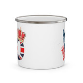 Queen Elizabeth 70 Years Enamel Camping Mug- 12oz- Tribute To Her Majesty