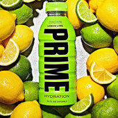  Prime Hydration with BCAA Blend for Muscle Recovery Lemon Lime  16oz (12/Pack) 