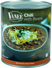 VANEE Vanee Chili with Beans 3kg/6lbs Bulk Food Service (6/Pack) 