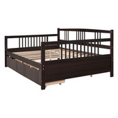 Chicken Pieces Full Size Daybed Wood Bed with Two Drawers | Space-Saving and Functional Design 