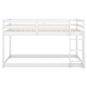 Chicken Pieces Twin over Twin Floor Bunk Bed with Ladder | Space-Saving and Sturdy Design 