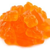 Chicken Pieces Orange Gummy Bears Bulk Food Service 20 lbs/9.07 kgs 