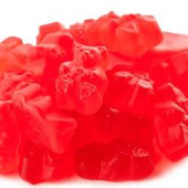 Chicken Pieces Strawberry Gummy Bears Bulk Food Service 20 lbs/9.07 kgs 