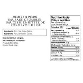 Nutristore Freeze Dried Sausage Crumbles, 6 x 990 g - Convenient and Flavorful Protein Source- Chicken Pieces