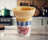 JOY #30 Flat Bottom Jacketed Cake Cone - 750/Case for Sturdy and Insulated Ice Cream Delights
