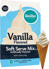 frostline Frostline Vanilla Soft Serve Ice Cream Mix Lactose Free 6 lbs | Waffle Cones 12pk & Rainbow Sprinkles 