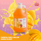 Table Top King Mango Slushy Syrup Bulk Food 5:1 Concentrate BONUS Squeeze Pump-Chicken Pieces