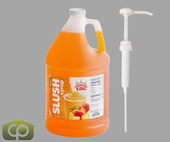 Table Top King Peach Slushy Bulk Food Syrup 5:1 Concentrate BONUS Squeeze Pump-Chicken Pieces