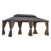 Chicken Pieces Patic Gazebo | Alu Gazebo with Steel Canopy | Outdoor Permanent Hardtop 12*20FT  